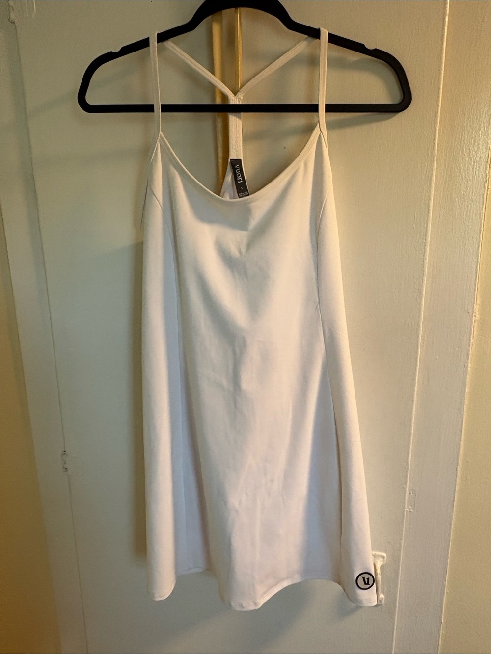 Vuori White Strappy Swing Tank Dress